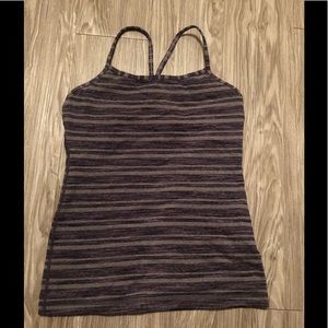 Lululemon Power Y Tank grey Sz 6